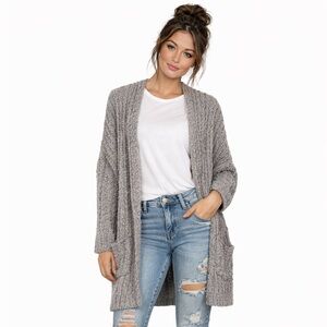 Lala Factory Oversized Cozy Gray Women's Sweater